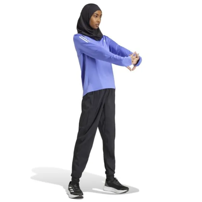 adidas T-paidat Ja Pitkähihaiset^Own The Run Half-Zip Long Sleeve Violetti