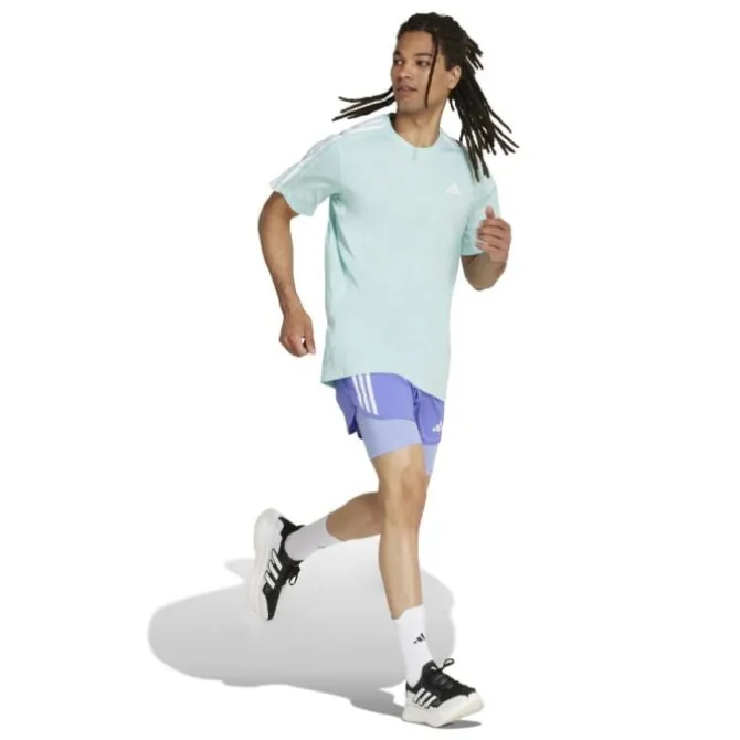 adidas Lyhyet Trikoot Ja Shortsit^Own The Run 3-Stripes 2in1 Shorts Violetti