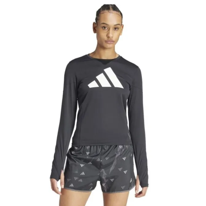 adidas T-paidat Ja Pitkähihaiset^Run It Long-Sleeve Tee Musta