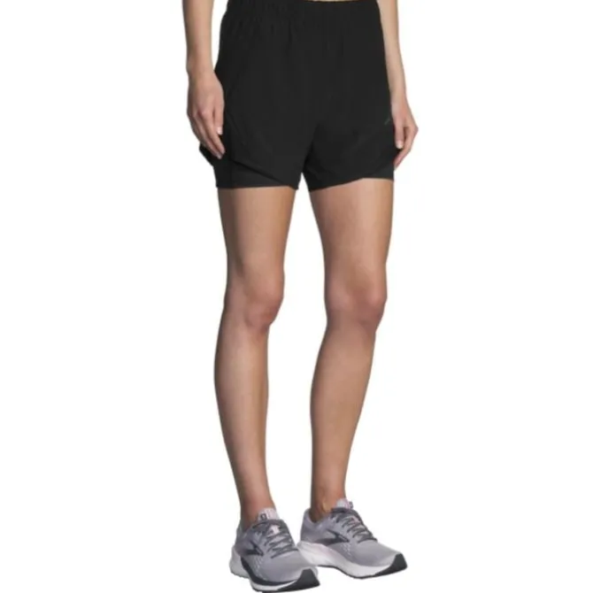 Brooks Lyhyet Trikoot Ja Shortsit^Chaser 5" 2In1 Shorts Musta