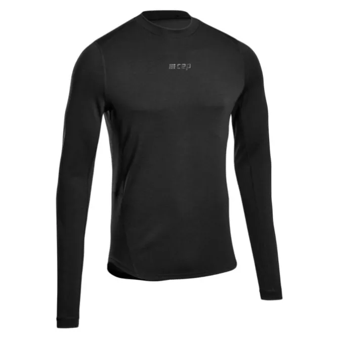 CEP T-paidat Ja Pitkähihaiset^Cold Weather Merino LS Shirt Musta