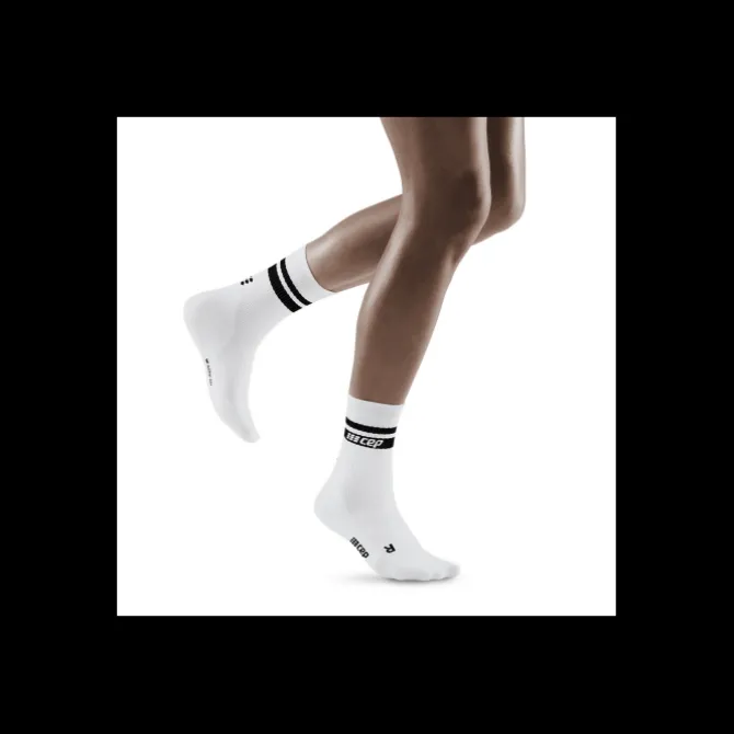 CEP Sukat | Juoksusukat^80's Compression Mid Cut Sock Valkoinen