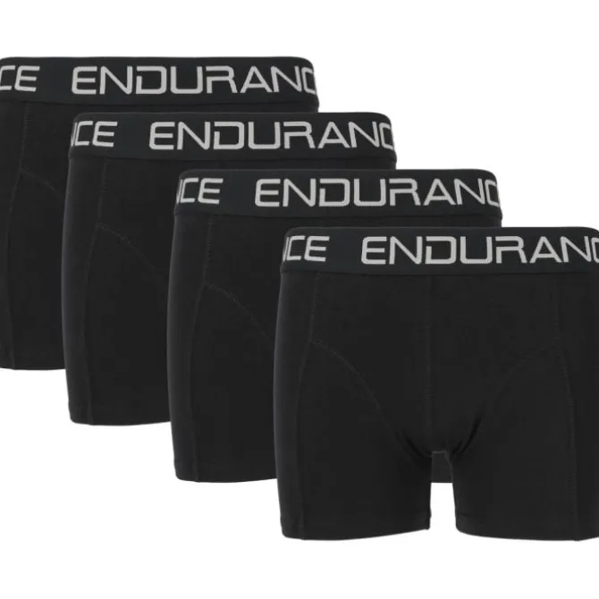 Endurance Juoksualusasut^Burke Boxer Shorts 4-Pack Musta