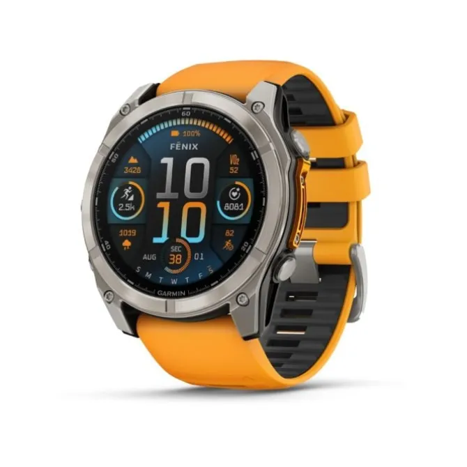 Garmin Garmin Gps-kellot | Gps-kellot/hrm^fēnix® 8 - 51 mm AMOLED Sapphire Oranssi