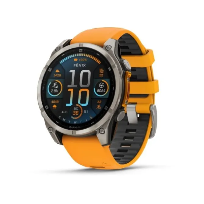 Garmin Garmin Gps-kellot | Gps-kellot/hrm^fēnix® 8 - 47 mm AMOLED Sapphire Oranssi