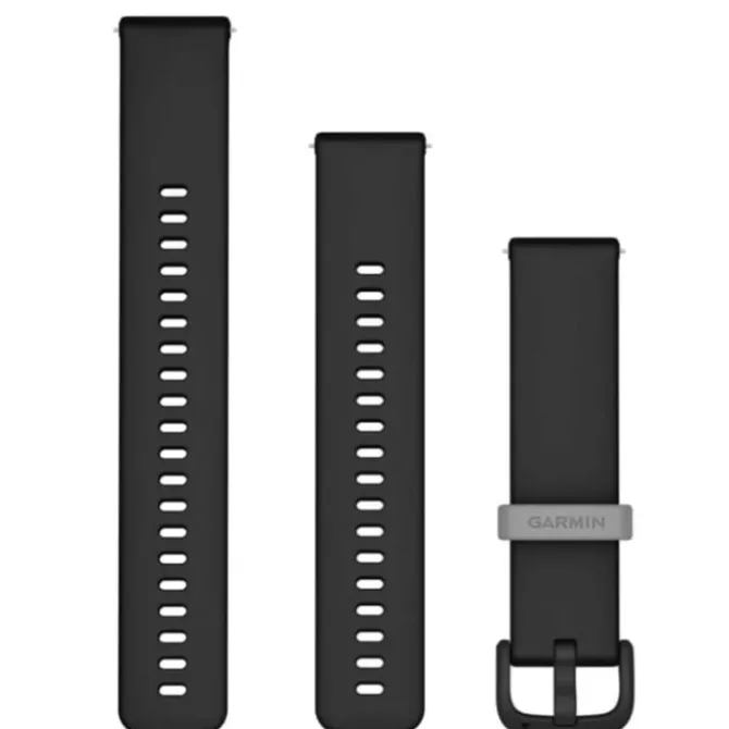 Garmin Rannekkeet^Quick Release 20 mm Strap (Silicone) Musta