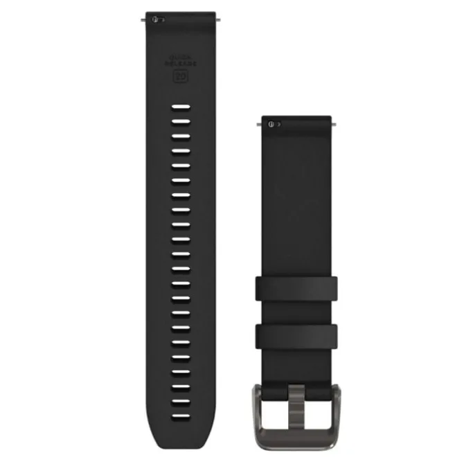 Garmin Rannekkeet^Quick Release 20 mm Strap (Silicone) Musta