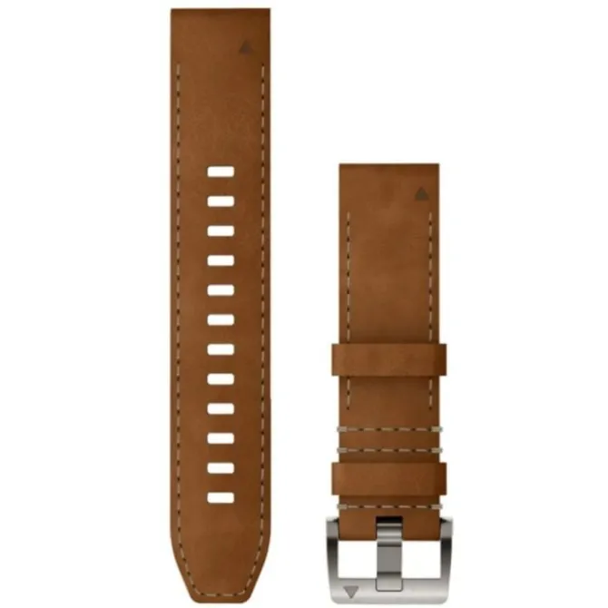 Garmin Rannekkeet^QuickFit® 22 Strap (Leather/Hybrid) Ruskea