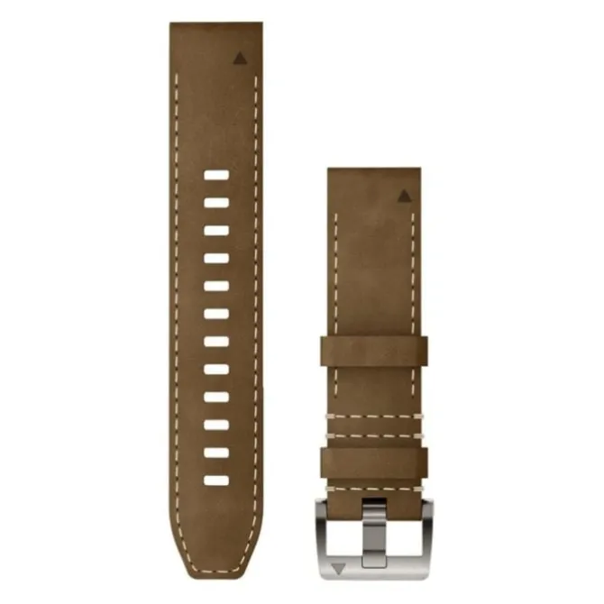 Garmin Rannekkeet^QuickFit® 22 Strap (Leather/Hybrid) Ruskea