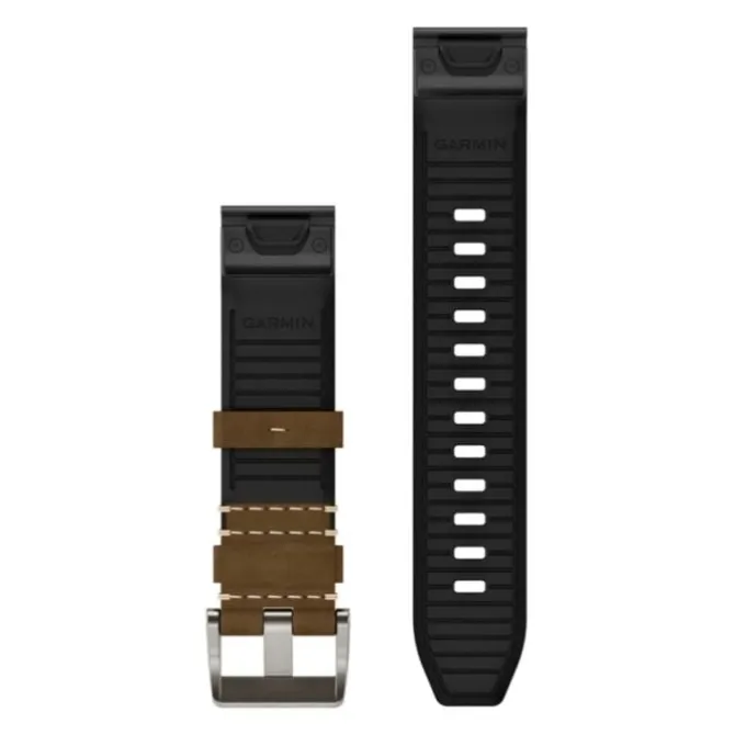 Garmin Rannekkeet^QuickFit® 22 Strap (Leather/Hybrid) Ruskea