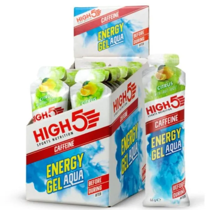 High5 Ravintolisät^Energy Gel Aqua Caffeine Citrus - Box 20x66g Valkoinen