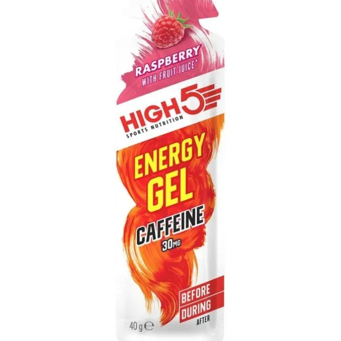 High5 Ravintolisät^Energy Gel Caffeine 40g Rasberry