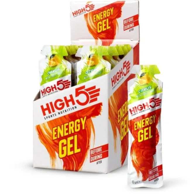 High5 Ravintolisät^Energy Gel Citrus - Box 20x40g Valkoinen