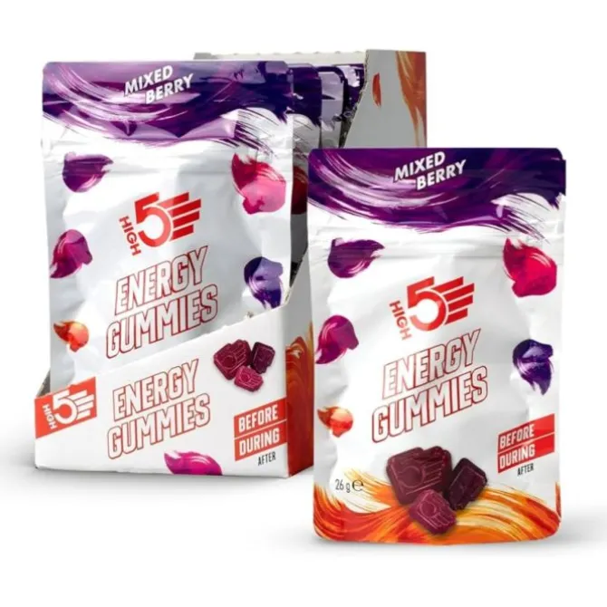 High5 Ravintolisät^Energy Gummies Berry - Box 10x26g Valkoinen