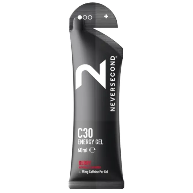 NeverSecond Ravintolisät^C30+ Energy Gel Berry - 12 Servings Musta