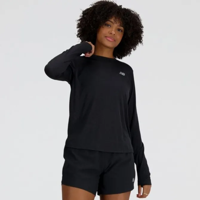 New Balance T-paidat Ja Pitkähihaiset^Athletics Long Sleeve Musta