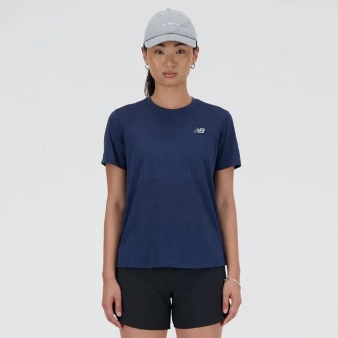 New Balance T-paidat Ja Pitkähihaiset^Athletics Short Sleeve Sininen