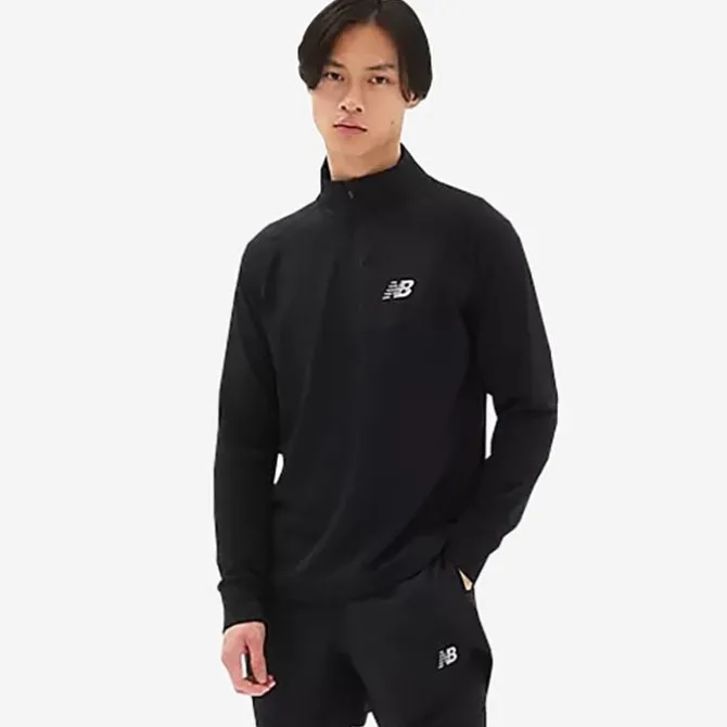 New Balance T-paidat Ja Pitkähihaiset^NB Heat Grid Half Zip Musta