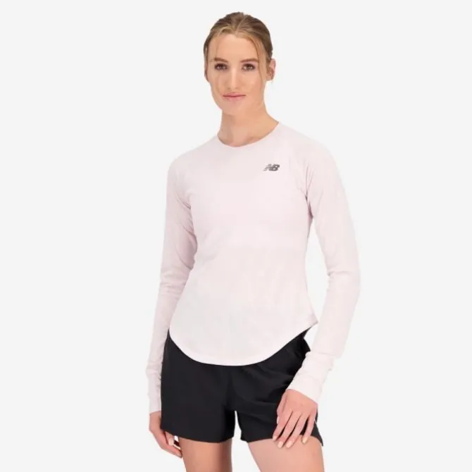 New Balance T-paidat Ja Pitkähihaiset^Q Speed Jacquard Long Sleeve Violetti