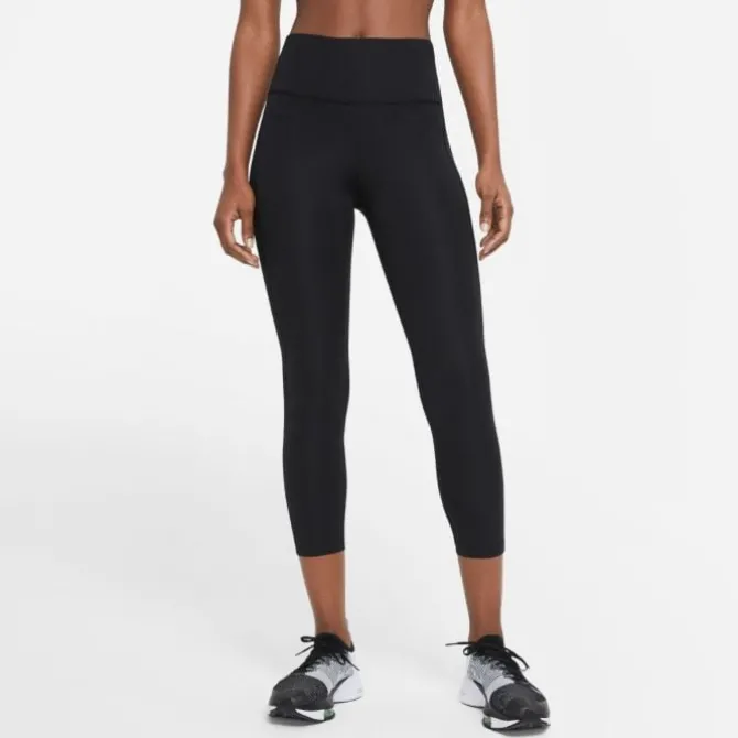 Nike Pitkät Trikoot Ja Housut^Dri-FIT Fast Crop Tights Musta