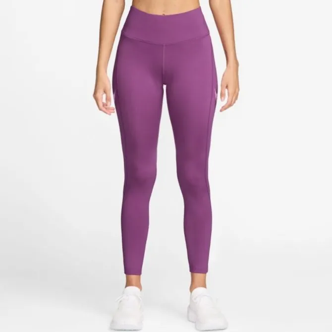 Nike Pitkät Trikoot Ja Housut^Dri-FIT Fast Mid-Rise 7/8 Tights Ruusu