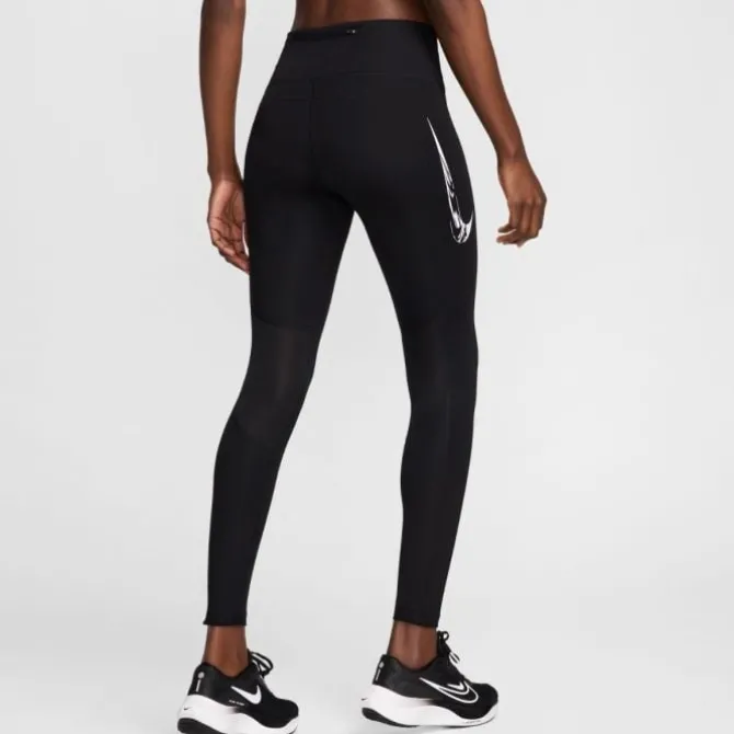 Nike Pitkät Trikoot Ja Housut^Dri-FIT Fast Swoosh Mid-Rise 7/8 Tights Musta