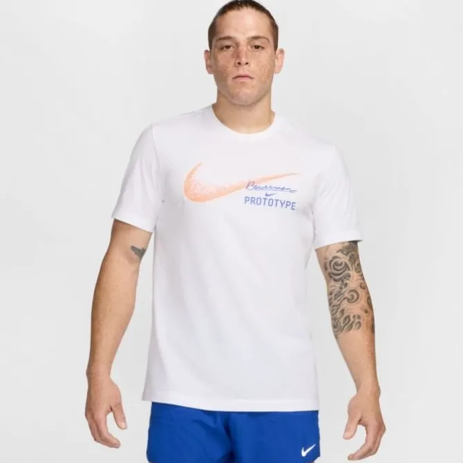 Nike T-paidat Ja Pitkähihaiset^DRI-FIT Founders Short Sleeve Tee Valkoinen