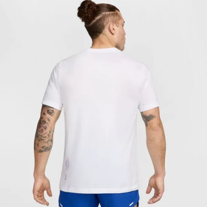 Nike T-paidat Ja Pitkähihaiset^DRI-FIT Founders Short Sleeve Tee Valkoinen