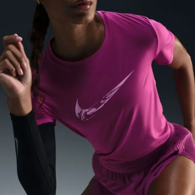 Nike T-paidat Ja Pitkähihaiset^Dri-FIT One Swoosh Heathered Short Sleeve Tee Ruusu