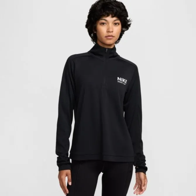 Nike T-paidat Ja Pitkähihaiset^Dri-FIT Pacer Half Zip GLS Musta