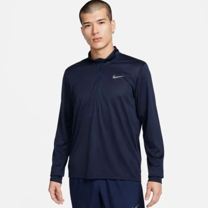 Nike T-paidat Ja Pitkähihaiset^Dri-FIT Pacer Half Zip Long Sleeve Tee Musta