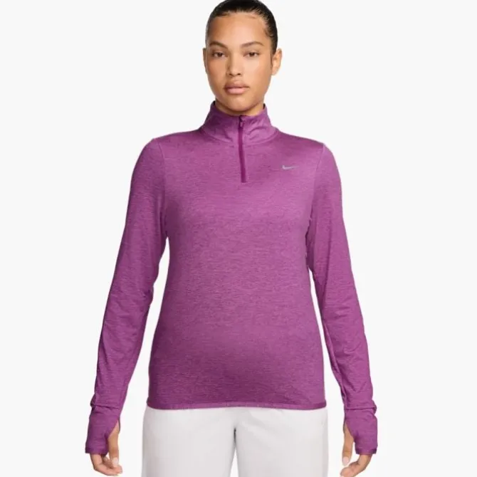 Nike T-paidat Ja Pitkähihaiset^Dri-Fit Swift Element UV Half Zipp Midlayer Violetti