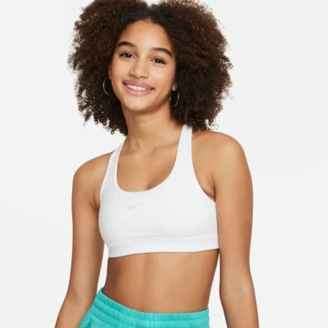 Nike Urheilurintaliivit^Dri-FIT Swoosh Sports Bra Valkoinen