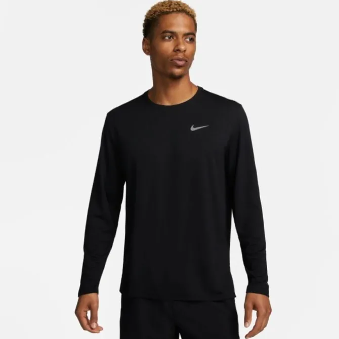 Nike T-paidat Ja Pitkähihaiset^Dri-FIT UV Miler Long Sleeve Tee Musta