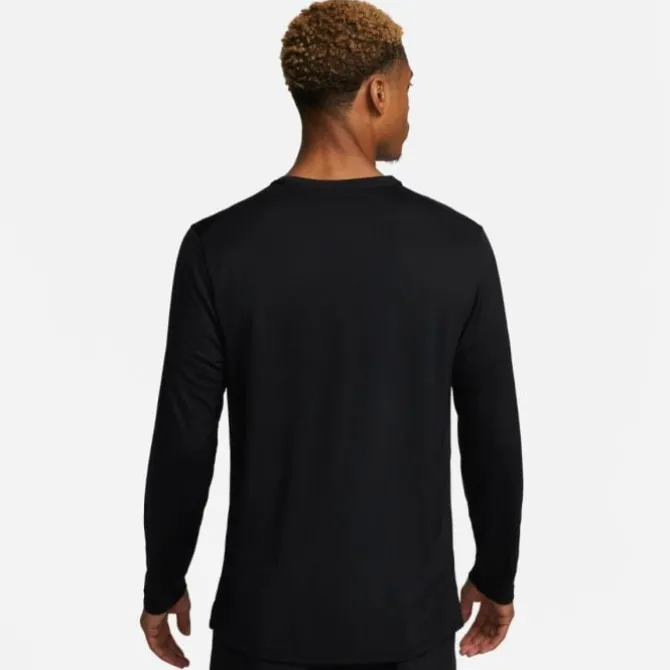 Nike T-paidat Ja Pitkähihaiset^Dri-FIT UV Miler Long Sleeve Tee Musta