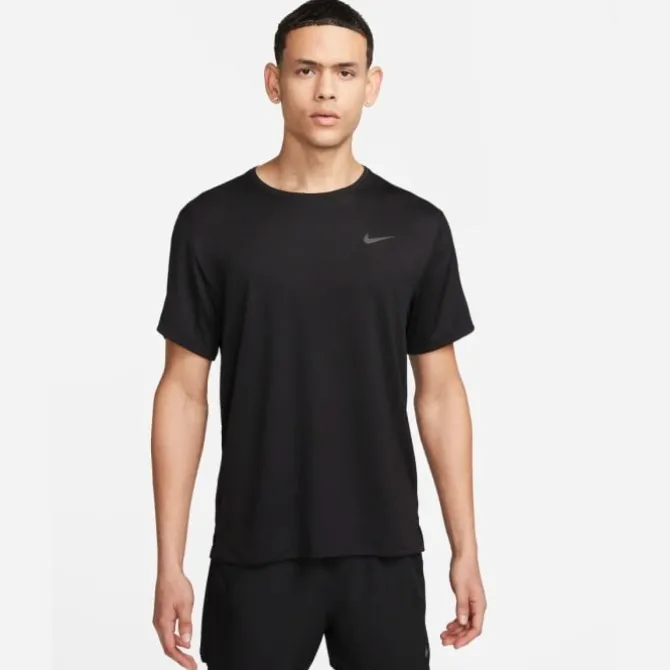 Nike T-paidat Ja Pitkähihaiset^Dri-Fit UV Miler Short Sleeve Tee Musta