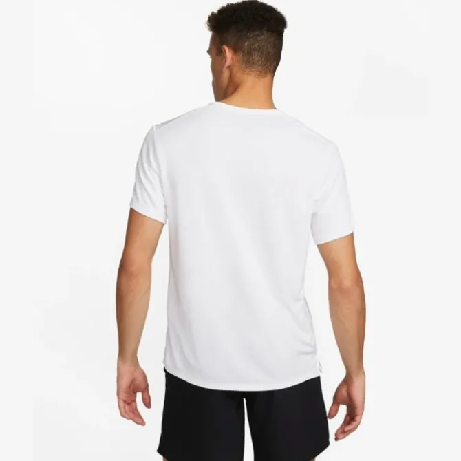 Nike T-paidat Ja Pitkähihaiset^Dri-Fit UV Miler Short Sleeve Tee Valkoinen