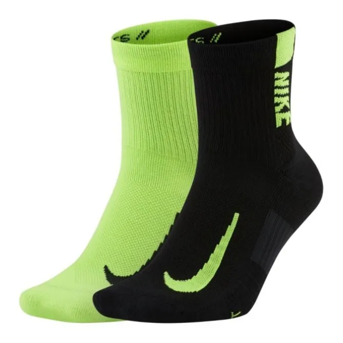 Nike Sukat | Juoksusukat^Multiplier Ankle 2-Pack Socks Vihreä