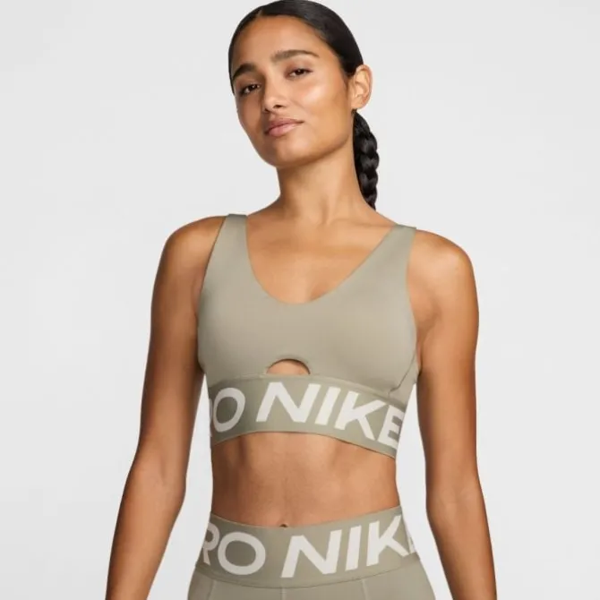 Nike Urheilurintaliivit^Pro Indy Plunge Bra Bold Ruskea