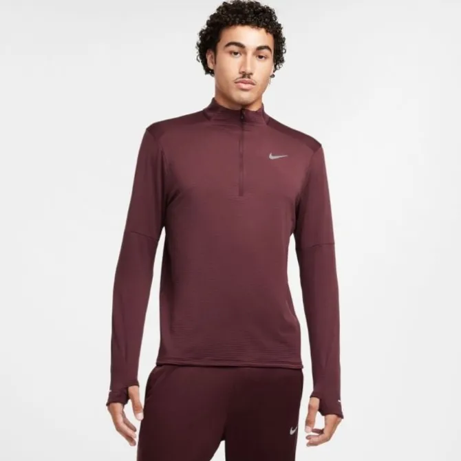 Nike T-paidat Ja Pitkähihaiset^Therma-FIT Water-Repellent Element Half Zip Punainen