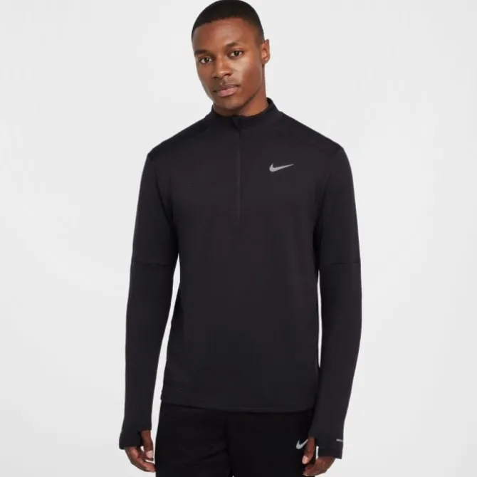 Nike T-paidat Ja Pitkähihaiset^Therma-FIT Water-Repellent Element Half Zip Musta