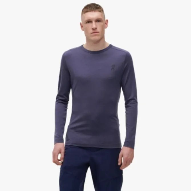 On T-paidat Ja Pitkähihaiset^Men's Merino Lg-T Violetti