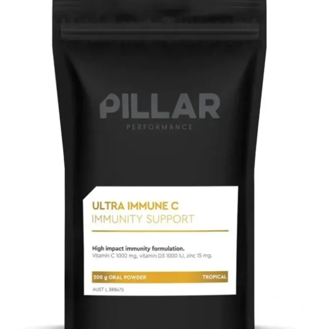 PillarPerformance Ravintolisät^Ultra Immune C Powder Tropical Pouch (200g) Musta