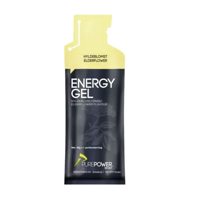 PurePower Ravintolisät^Energy Gel 40 g. Elderflower Valkoinen