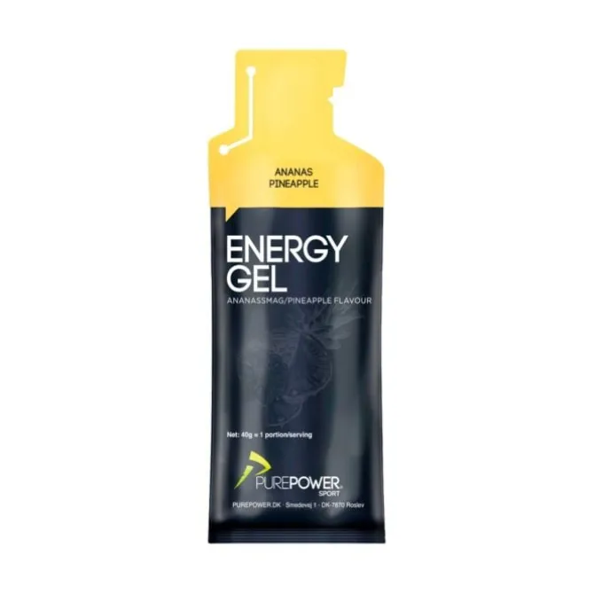 PurePower Ravintolisät^Energy Gel 40 g. Pineapple Valkoinen