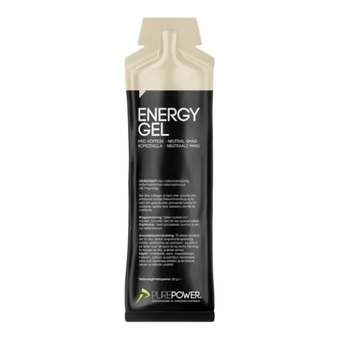 PurePower Ravintolisät^Energy Gel Caffeine 60 g. Neutral Valkoinen