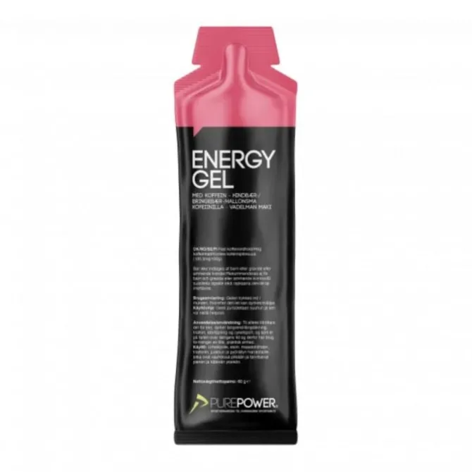 PurePower Ravintolisät^Energy Gel Caffeine 60 g. Raspberry