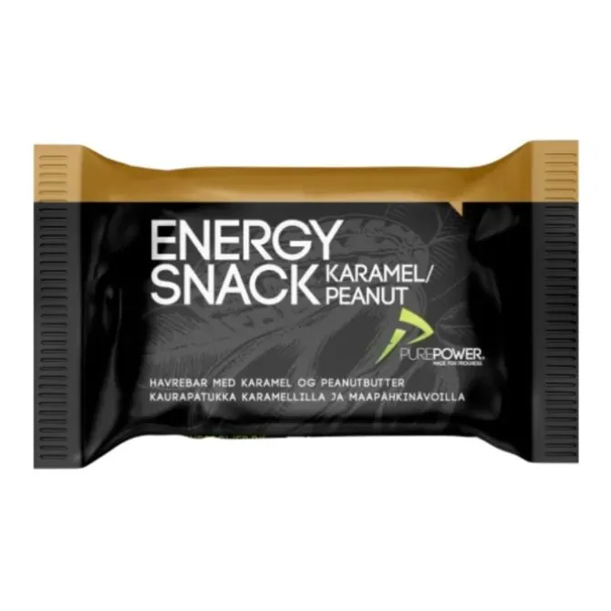 PurePower Ravintolisät^Energy Snack Caramel Peanut Valkoinen