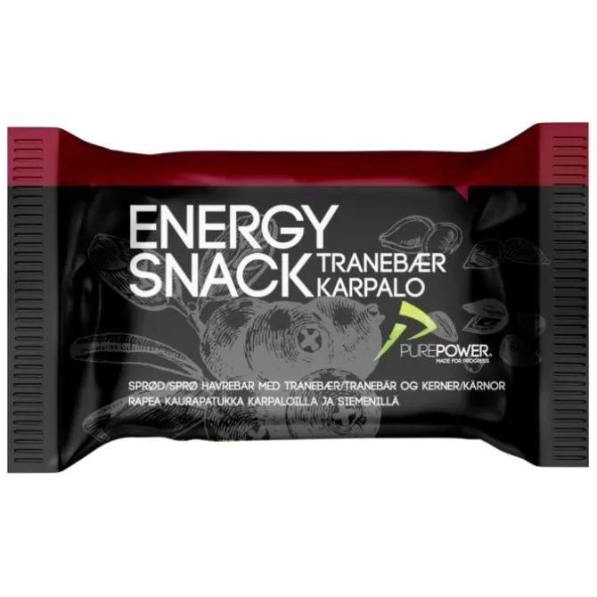 PurePower Ravintolisät^Energy Snack Cranberry Valkoinen