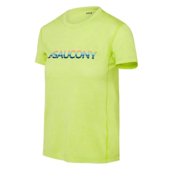 Saucony T-paidat Ja Pitkähihaiset^Stopwatch Graphic Short Sleeve Vihreä